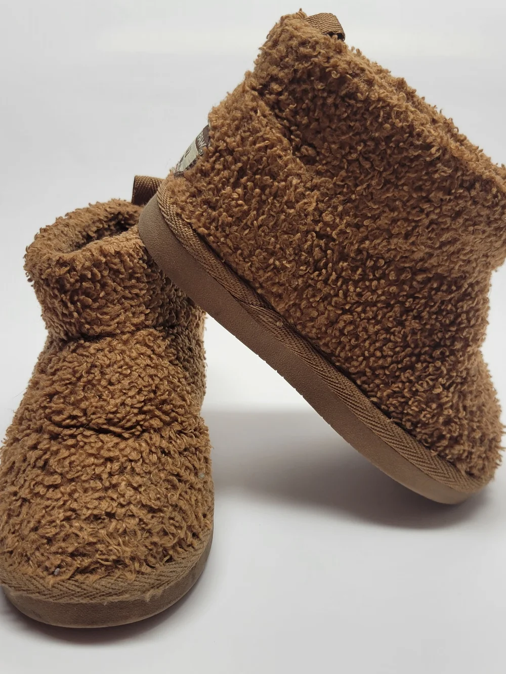 Bear Paw Kids Plush Sherpa Boots Brown
